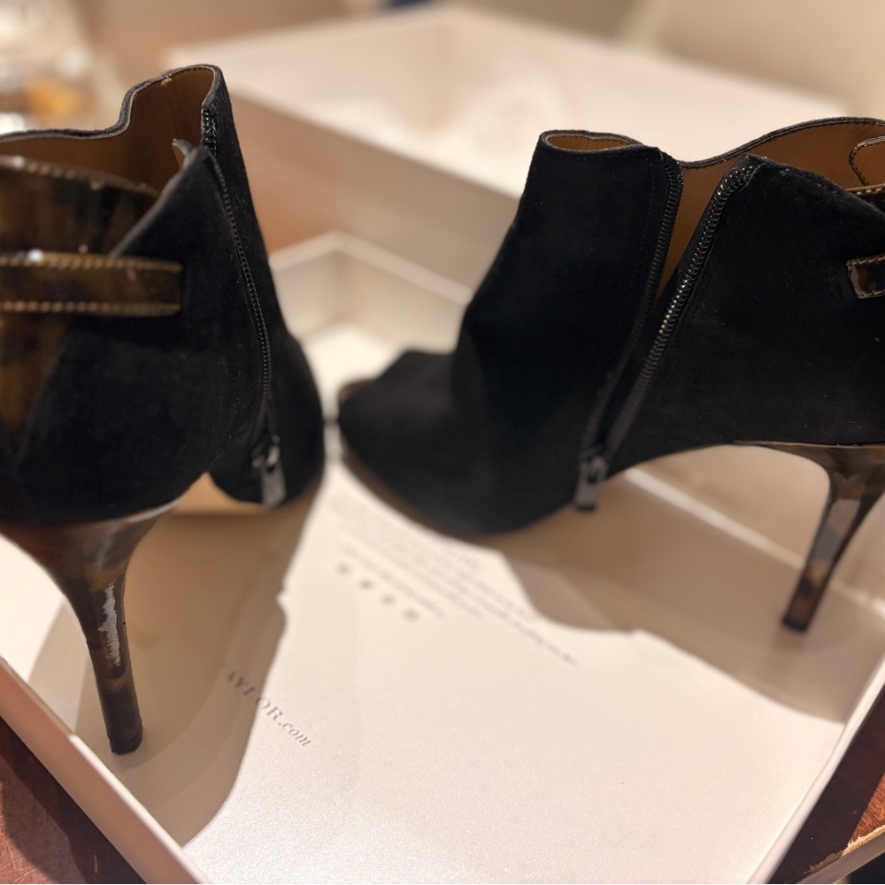Ann Taylor Black Peep-Toe Heels